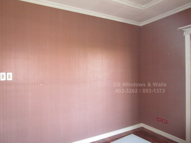 Crystal wallpaper rose color for girls bedroom