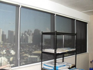 Roller blinds T3005 D.GRAY Installed at Alabang, Metro Manila, Philippines