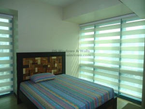 Simple Charm of Pleated Dual Shades For Condo Unit Bedroom - Makati Metro Manila