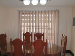 Vanilla and Mocca PVC Vertical Blinds Combination for Dining Area - Tanza Cavite