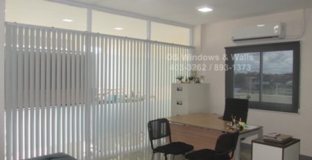 Combining Roller Shades and Vertical Blinds from a office project in Q.C.