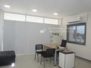 Roller shades and vertical blinds for offices