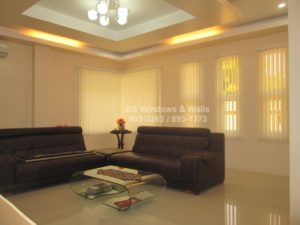 Fabric vertical blinds for living room