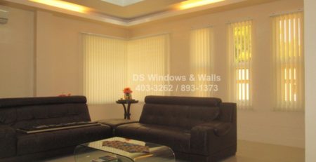 Fabric vertical blinds for living room