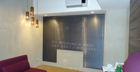 Classic gray venetian blinds