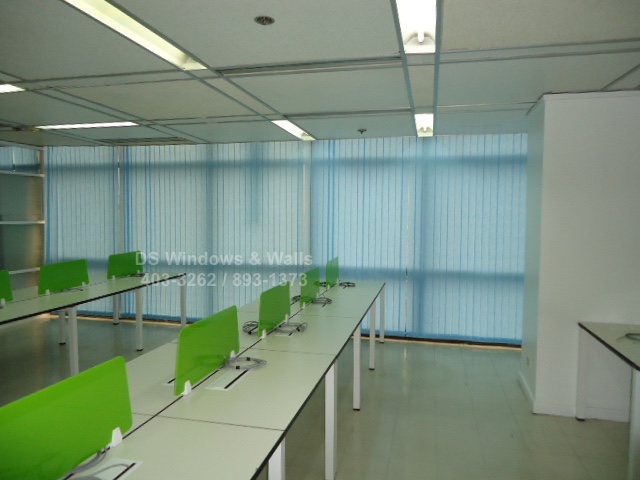 Blue Fabric Vertical Blinds Cavite Installation