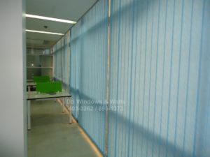 Fabric vertical blinds for offices