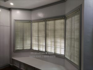 miniblinds for bay window